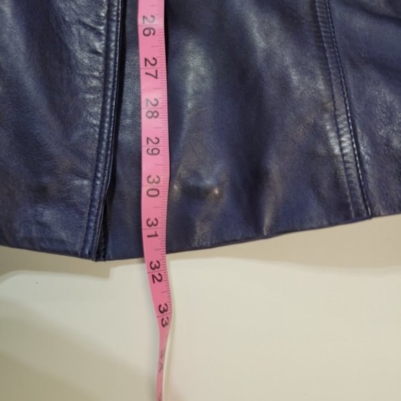 Boutique Of Leathers Women's Leather Jacket Blue - Size 14 - Picture 6 of 8